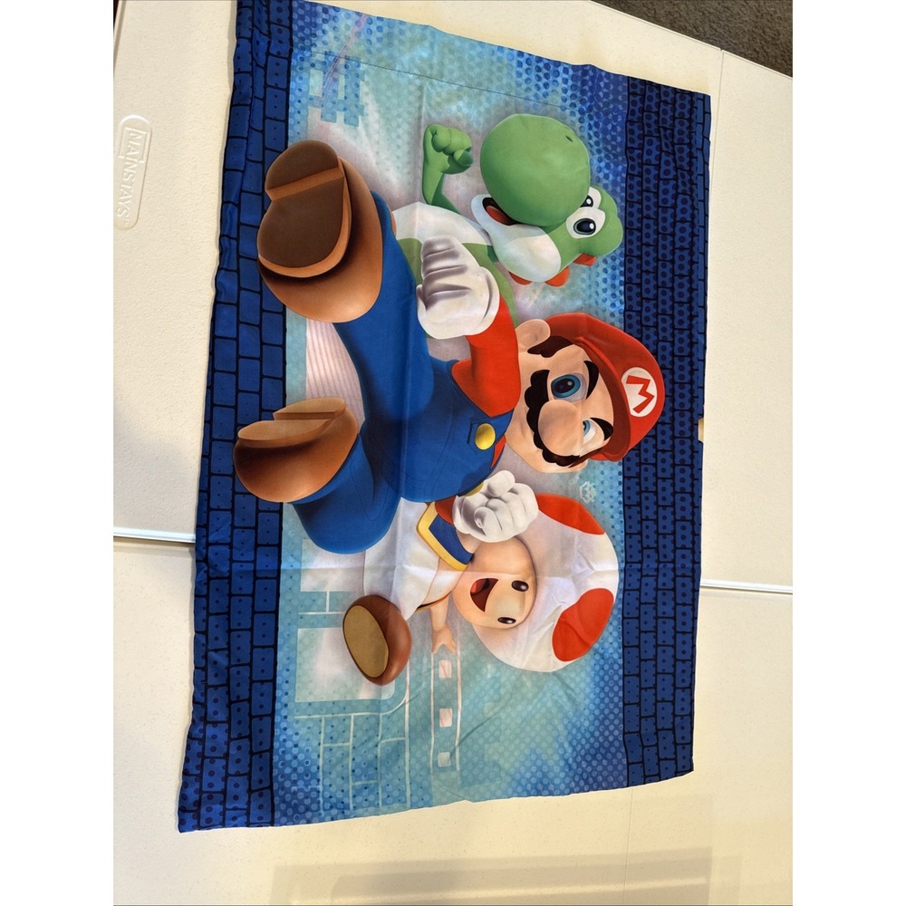 One Nintendo Mario Kart standard size Pillow Case 28x20 Mario Donkey Kong